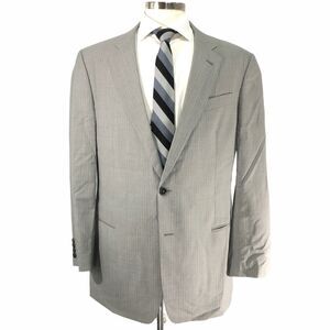 Armani Collezioni Mens Size 44L Light Gray Pinstripe 2 Button Sport Coat Blazer